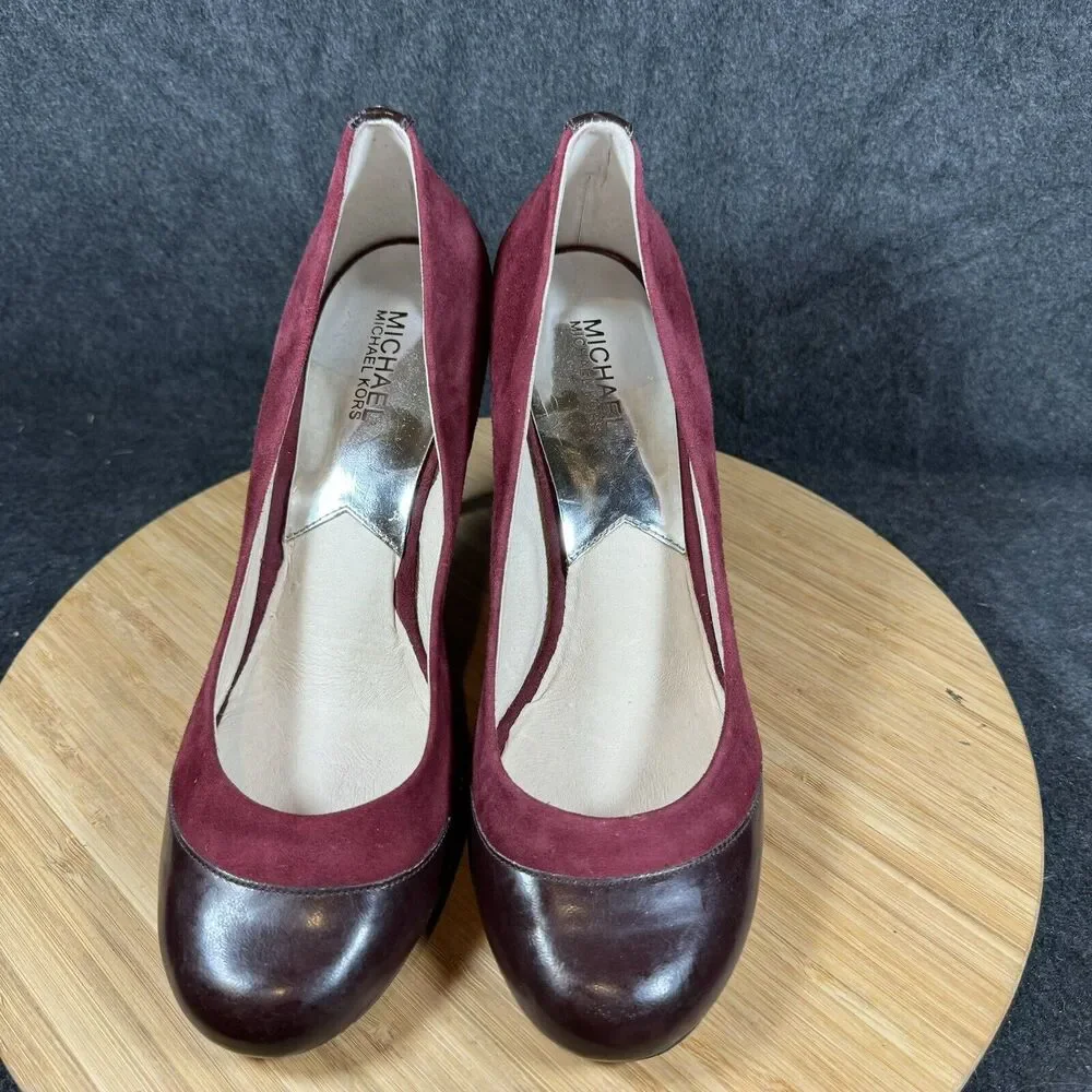 Michael Kors Stiletto Pumps Heels Womens 10.5 M Red Suede‎